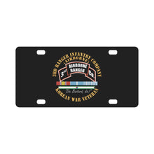 Load image into Gallery viewer, 3rd Ranger Infantry Company - Airborne - Korea w SVC Ribbons X 300 Classic License Plate