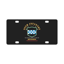 Load image into Gallery viewer, 99th Infantry Division - Checkerboard Division X 300 Classic License Plate