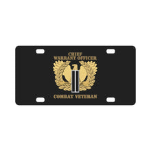 Load image into Gallery viewer, Emblem - Warrant Officer - CW6 - Combat Veteran X 300 Classic License Plate