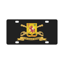 Load image into Gallery viewer, Army - 113th Cavalry Regiment - DUI w Br - Ribbon X 300 Classic License Plate