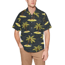 Load image into Gallery viewer, Palm Trees Men's All Over Print Hawaiian Shirt With Chest Pocket