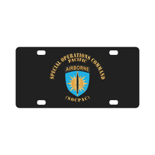 Load image into Gallery viewer, Army - SOF - SSI - SOCPAC X 300 Classic License Plate