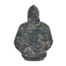 Load image into Gallery viewer, AOP Hoodie - Navy Heritage Men's All Over Print Hoodie (USA Size)