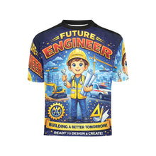 Load image into Gallery viewer, Little Kids' All Over Print Crew Neck T-Shirt - Young Patriot - Future Engineer Male
