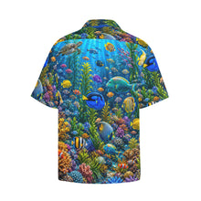 Load image into Gallery viewer, fishes with corals Men's All Over Print Hawaiian Shirt With Chest Pocket