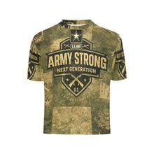 Load image into Gallery viewer, Little Kids' All Over Print Crew Neck T-Shirt - Young Patriot - Army
