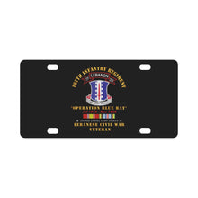 Load image into Gallery viewer, Army - 187th Infantry Regiment - TF 201 - Lebanon Civil War w AFEM SVC Classic License Plate