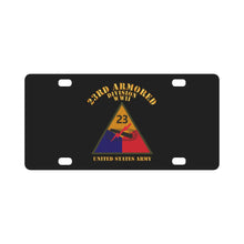 Load image into Gallery viewer, Army - SSI - 23rd Armored Division - WWII - US Army X 300 Classic License Plate