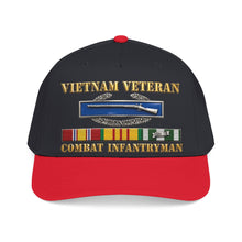 Load image into Gallery viewer, Mid Profile Baseball Cap - Army - Vietnam Veteran - Cbt Infantryman w CIB VN SVC - 3D X 300