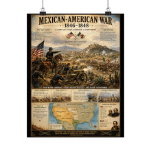 Load image into Gallery viewer, Mexican-American War (1836) Tribute Matte Poster - "The War That Expanded a Nation"