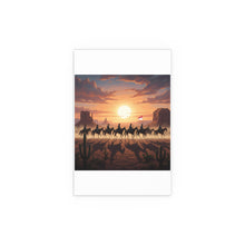 Load image into Gallery viewer, Indoor and Outdoor Silk Posters - 10th Cavalry on Patrol in the sunset w 10th Cav Guidon