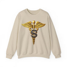 Load image into Gallery viewer, Crewneck Sweatshirt - Army Medical Specialist Corps Branch Insignia - 3D - Enhanced