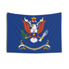 Load image into Gallery viewer, Indoor Wall Tapestries - 22nd Infantry Regiment - "Deeds, Not Words" - Regimental Colors Tapestry