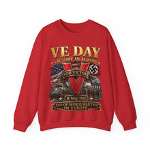 Load image into Gallery viewer, Crewneck Sweatshirt - Army - VE Day - Victory in Europe Day - End of WWII - 3D - Enhanced