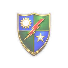 Load image into Gallery viewer, Kiss-Cut Stickers - Army - DUI - 75th Ranger Regiment wo txt - 3D - Enhanced