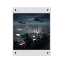 Load image into Gallery viewer, Acrylic Wall Art Panel - Night Air Assault by Army Rangers