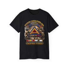 Load image into Gallery viewer, Unisex Ultra Cotton Tee - Army - 7th Unites States Army - 7 Steps to Hell w Germany Tab - SS w COLD WAR SVC - 3D - Enhanced