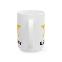 Load image into Gallery viewer, White Ceramic Mug, (11oz, 15oz) - Army Star W Us Army