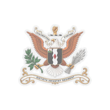 Load image into Gallery viewer, Kiss-Cut Stickers - 60th Infantry Regiment COA with Eagle without Text - 3D - Enhanced X 300