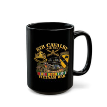 Load image into Gallery viewer, Black Mug (15oz) - Army - 8th Cavalry (Air Cav) - 1st Cav Division w VN SVC - 3D - Enhanced