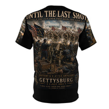 Load image into Gallery viewer, Union Battery - Lt Alonzo Cushing - 3 July 1963 Tribute Tee - Gettysburg, PA, "The Defense That Saved the Union"