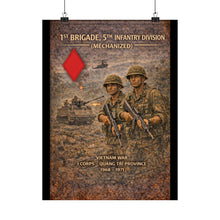 Load image into Gallery viewer, Matte Poster - 5th Infantry Division - Vietnam War 1st Brigade in Quang Tri