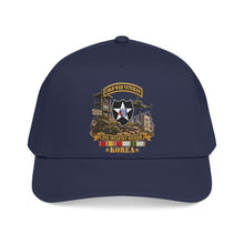 Load image into Gallery viewer, Mid Profile Baseball Cap - Army - 2nd Infantry Division w Br - Ribbon COLD WAR Vet Tab - Korea - 3D - Enhanced