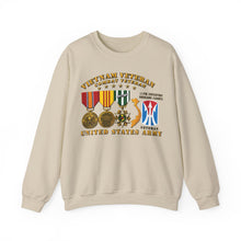 Load image into Gallery viewer, Crewneck Sweatshirt - Army - Vietnam Vet - w Medals - VN - 11th Infantry Brigade (Light) - 3D Enhanced X 300