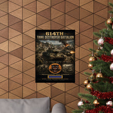 Load image into Gallery viewer, 614th Tank Destroyer Battalion WWII Matte Poster — "Hunting the Hunters"