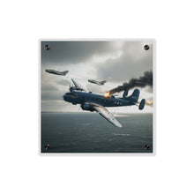 Load image into Gallery viewer, Acrylic Wall Art Panel - April 8, 1950, Baltic Sea - Latvia Soviet fighters shot down a U.S. Navy PB4Y-2 - Liberator - Cold War