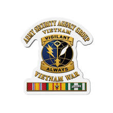 Load image into Gallery viewer, Die-Cut Magnet - Army - Army Security Agency Group DUI - w SVC Ribbons - 3D - Enhanced