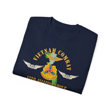 Load image into Gallery viewer, Unisex Ultra Cotton Tee - Vietnam Combat Aviation Vet w Air Crew Badge - 12th AVN GroupI Mil Region III w SVC X 300