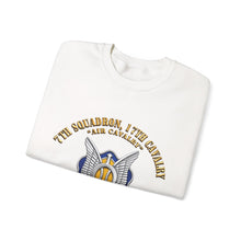 Load image into Gallery viewer, Crewneck Sweatshirt - Army - 7th Squadron - 17th Cavalry - 4th ID - Vietnam Vet w SVC Ribbon - 3D X 300