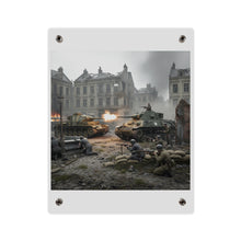 Load image into Gallery viewer, Acrylic Wall Art Panel - US Tank Destroyer - M10 Wolverine Battles a German Panzer Tank