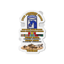 Load image into Gallery viewer, Die-Cut Magnet - XVIII Airborne Corps Desert Storm Ribbons - with Scene - 3D - Transparent