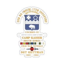 Load image into Gallery viewer, Kiss-Cut Stickers - 2nd Bn (M) 17th Infantry 7th ID - Camp Kaiser Korea - Unchon-Ni X 300