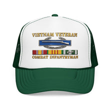 Load image into Gallery viewer, Foam Trucker Hat - Army - Vietnam Veteran - Cbt Infantryman w CIB VN SVC - 3D X 300