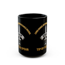 Load image into Gallery viewer, Black Mug (15oz) - LRRP - Tip of the Spear - 3D - Enhanced