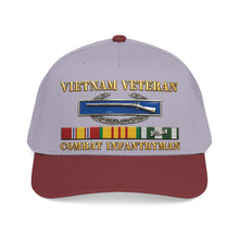 Load image into Gallery viewer, Mid Profile Baseball Cap - Army - Vietnam Veteran - Cbt Infantryman w CIB VN SVC - 3D X 300