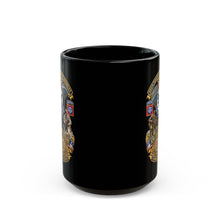 Load image into Gallery viewer, Black Mug (15oz) - Army - Combat Vet w 505th PIR - 82nd Airborne w Campaigns - Soldiers - SSI - 3D - Enhanced