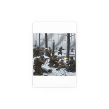 Load image into Gallery viewer, Indoor and Outdoor Silk Posters - 101st Airborne Division fighting the German Army at the Battle of Bastogne
