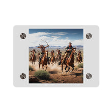 Load image into Gallery viewer, Acrylic Wall Art Panel - Apache Indians attacking a Pony Express Rider