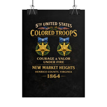 Load image into Gallery viewer, Rolled Posters - 5th USCT at New Market Heights - Shirt - Back