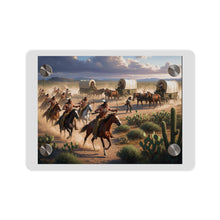 Load image into Gallery viewer, Acrylic Wall Art Panel - Apache Indians attacking a wagon train