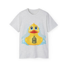 Load image into Gallery viewer, Unisex Ultra Cotton Tee - Yellow Rubber Duck - Front with Water - First Sergeant