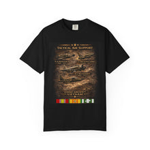 Load image into Gallery viewer, Vietnam Tribute Tactical Air Support T-shirt — Strike Aircraft with Service Ribbons