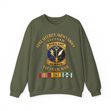 Load image into Gallery viewer, Crewneck Sweatshirt - Army - Army Security Agency Group DUI - w SVC Ribbons - 3D - Enhanced