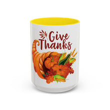 Load image into Gallery viewer, Accent Coffee Mug - Thanksgiving - Give Thanks