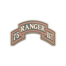 Load image into Gallery viewer, Kiss-Cut Stickers - Army - 75th Ranger Regiment - Ranger Scroll - 3D - Enhanced