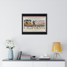 Load image into Gallery viewer, Premium Framed Horizontal Poster - Set Sail for CALIFORNIA - California Gold